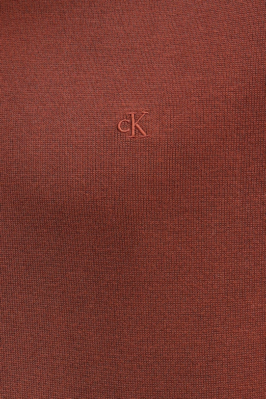 Calvin Klein sweter bawełniany LV040BM343 pomarańczowy