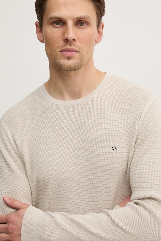 Pulover Calvin Klein K10K114080 bež