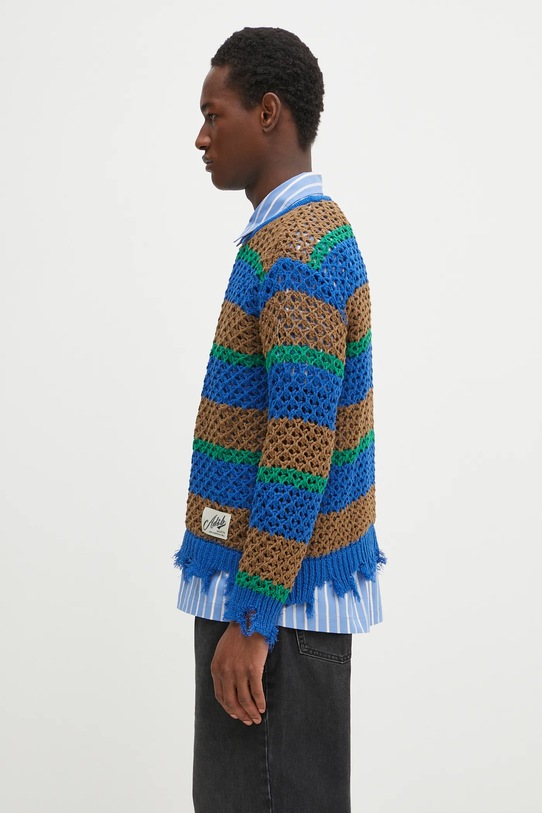 Pulover Andersson Bell Damaged Stripe Boatneck atb1239u smeđa SS25