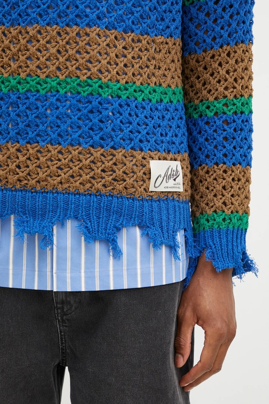 Pulover Andersson Bell Damaged Stripe Boatneck smeđa atb1239u