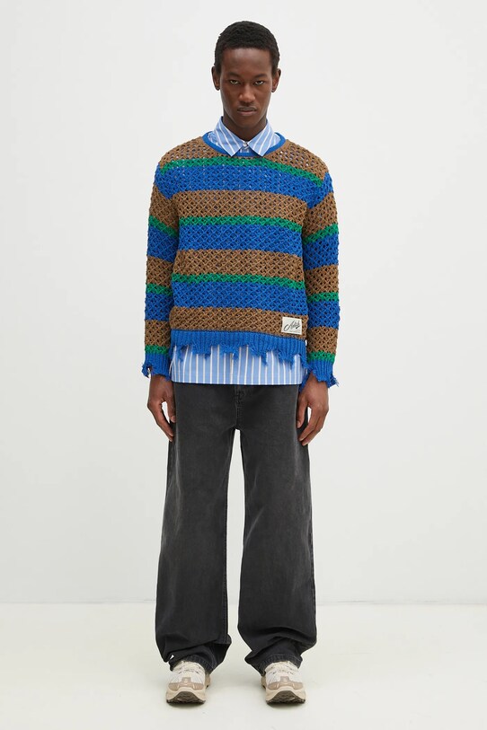 Светр Andersson Bell Damaged Stripe Boatneck atb1239u коричневий