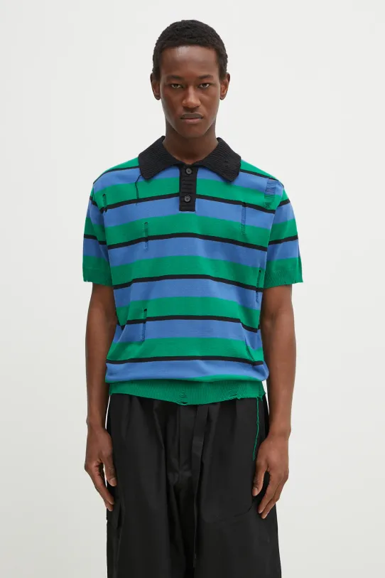 Sveter Andersson Bell Damaged Stripe Polo vzorovaný modrá atb1242m