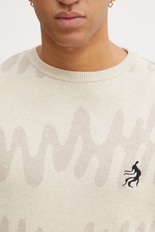 by Parra woolen jumper Static stalker beige 53117.