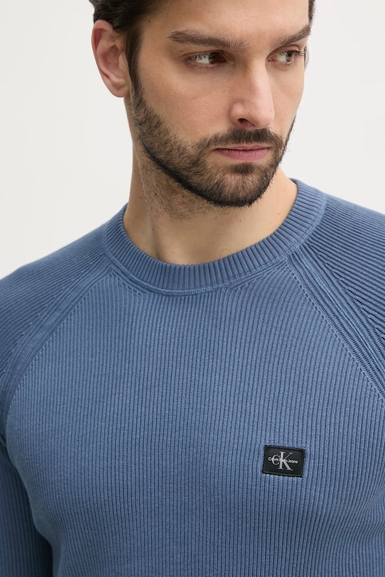 Calvin Klein Jeans sweter bawełniany niebieski J30J327281