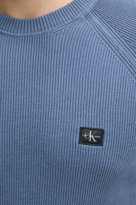 Calvin Klein Jeans sweter bawełniany J30J327281 niebieski