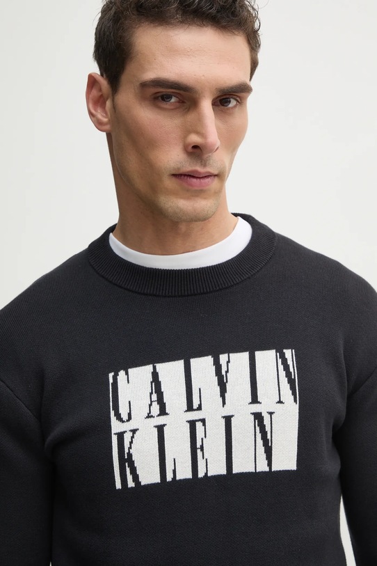 Бавовняний светр Calvin Klein Jeans чорний J30J327280