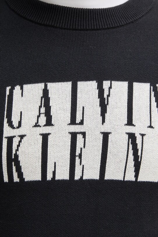 Хлопковый свитер Calvin Klein Jeans J30J327280 чёрный