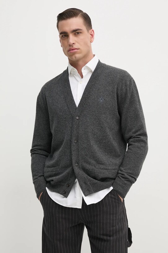 Bally cardigan din cașmir uni gri MKN04Q
