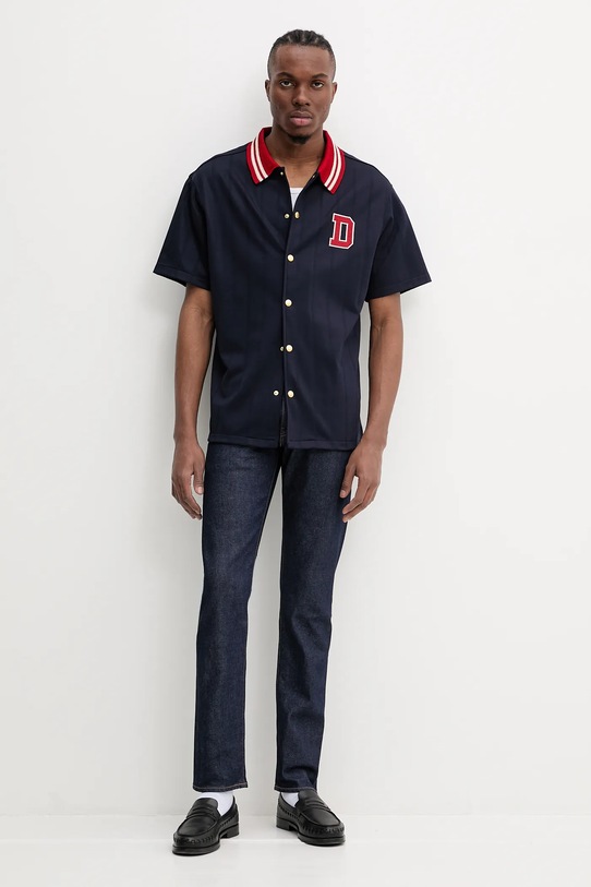 Drôle de Monsieur koszula La Chemise Drule Sport G.SH221.PL160.NY granatowy SS25