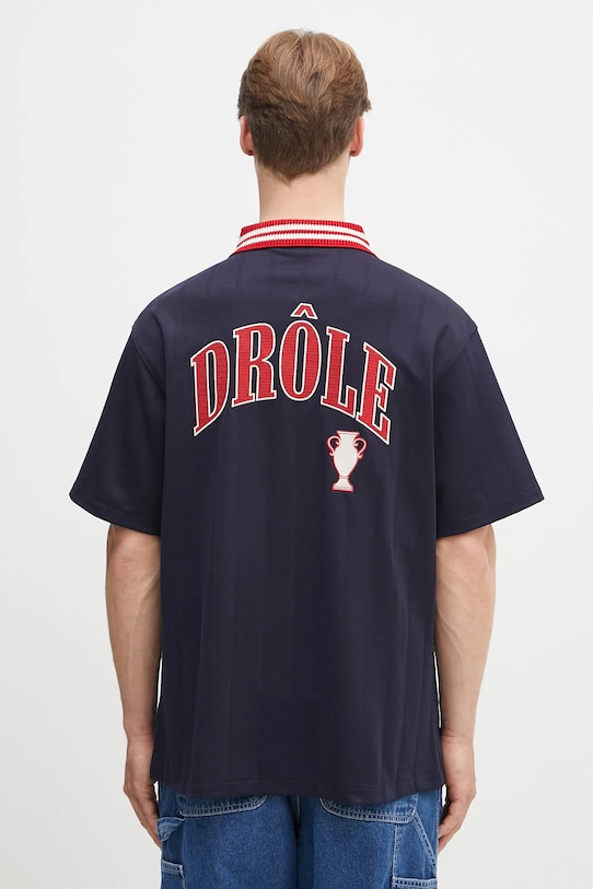 Odzież Drôle de Monsieur koszula La Chemise Drule Sport G.SH221.PL160.NY granatowy