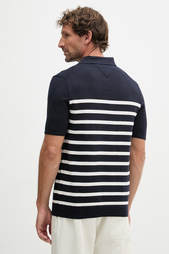 Abbigliamento Tommy Hilfiger polo da uomo in cotone MW0MW37396 blu navy