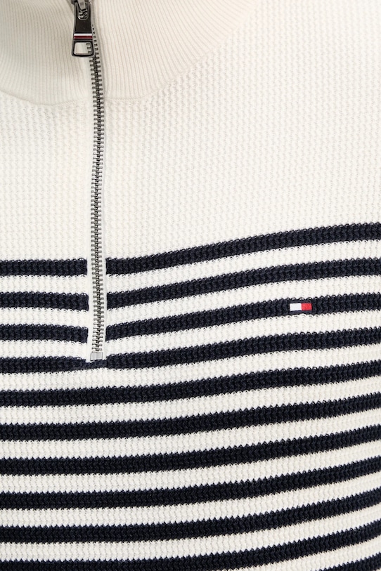 Βαμβακερό πουλόβερ Tommy Hilfiger MW0MW38601 μπεζ