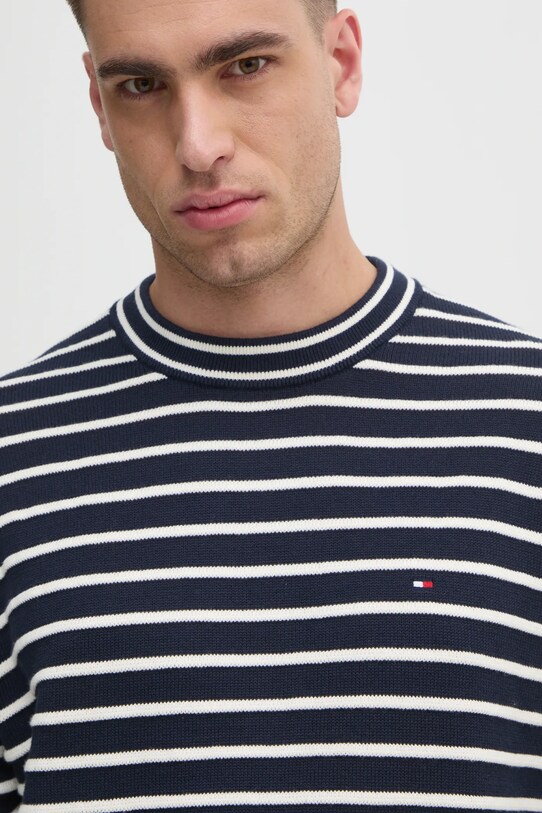 Tommy Hilfiger pulover de bumbac bleumarin MW0MW38944