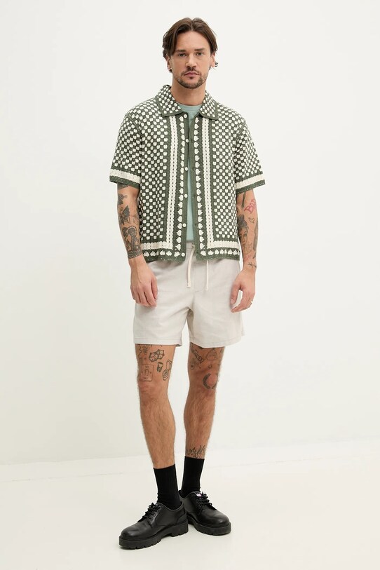 Košile Abercrombie & Fitch KI120.5025.330 zelená SS25
