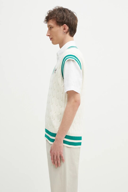 Fred Perry gilet K9721.560 beige SS25