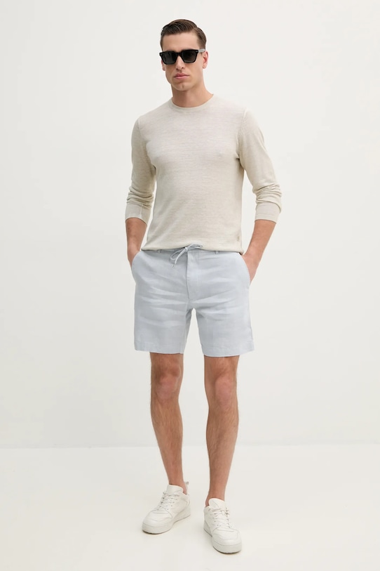 Lněný svetr Michael Kors CS560FW687 béžová SS25