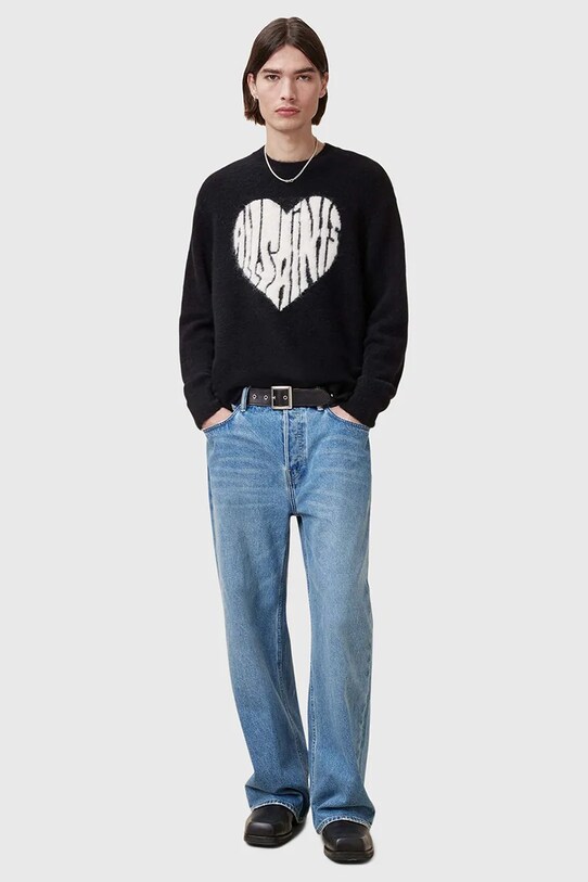 Вовняний светр AllSaints BUBBLE чорний M023KC