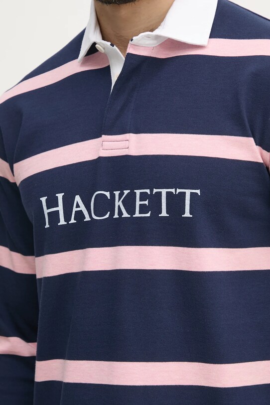 Hackett London longsleeve bawełniany HM570848 granatowy