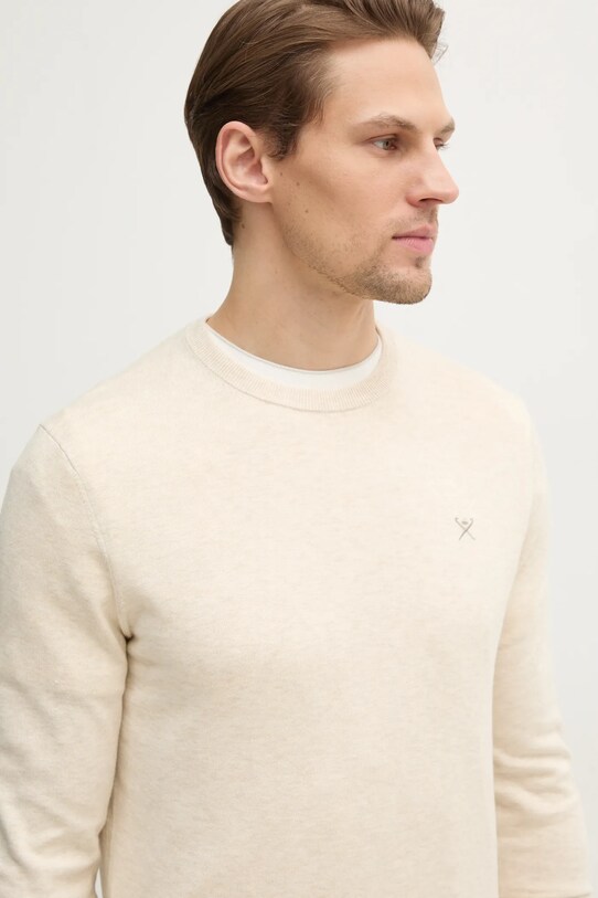 Hackett London pulover din amestec de mătase bej HM703312