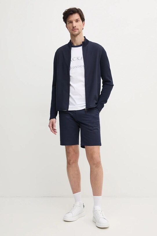 Hackett London bluza din lana HM703343 bleumarin SS25