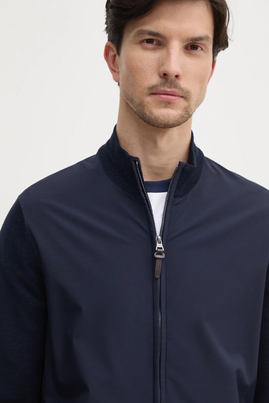 Hackett London bluza din lana bleumarin HM703343