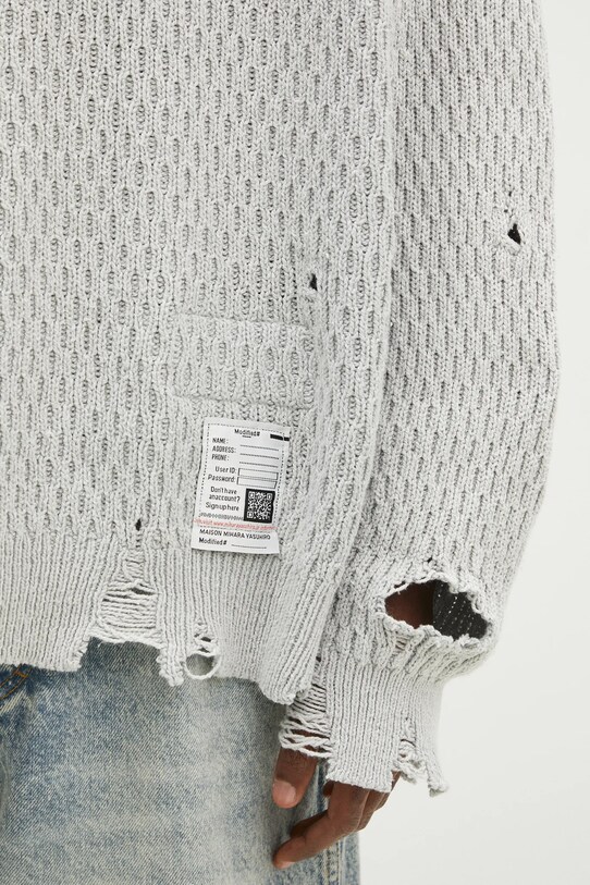 Светр Maison MIHARA YASUHIRO Sun Faded сірий J14SW702