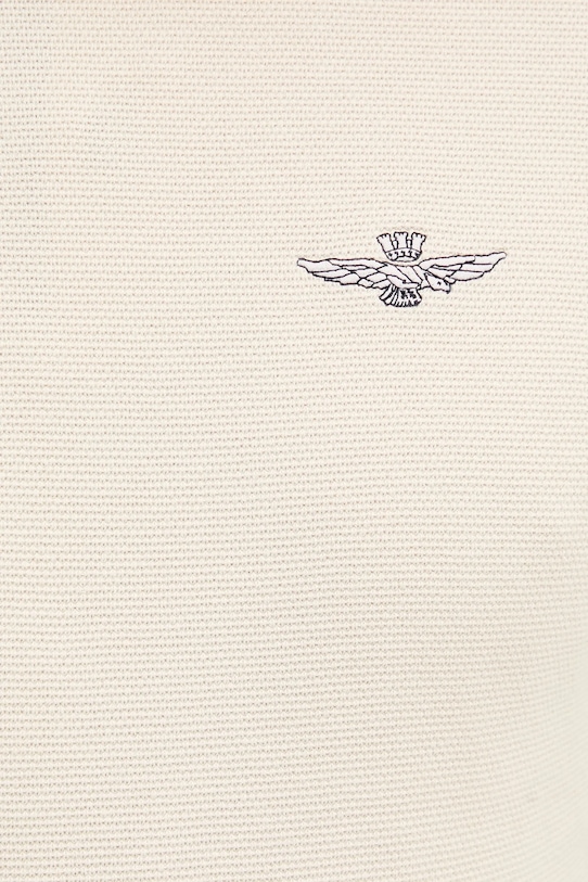 Βαμβακερό πουλόβερ Aeronautica Militare MA1556L560. μπεζ