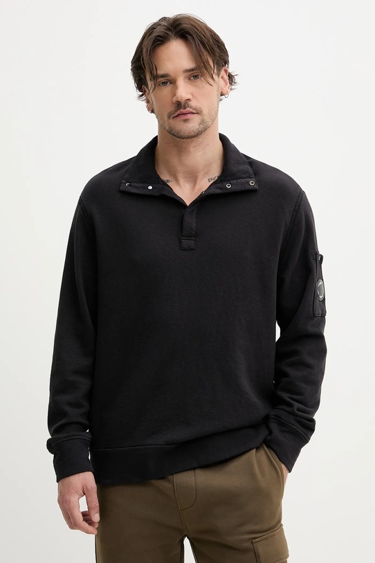 Памучен суичър C.P. Company памук черен 18CMSS267A110337O