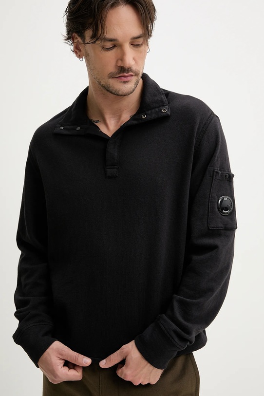 Памучен суичър C.P. Company черен 18CMSS267A110337O