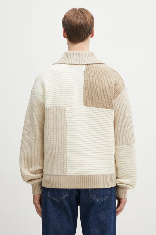 Clothing Axel Arigato woolen cardigan Franco Patch Cardigan A3066002 beige