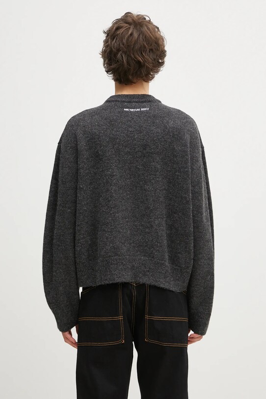 Îmbrăcăminte MKI MIYUKI ZOKU pulover din amestec de lana Mohair Blend Knit Crew MOHAIR.BLEND.KNIT.CR.BL negru