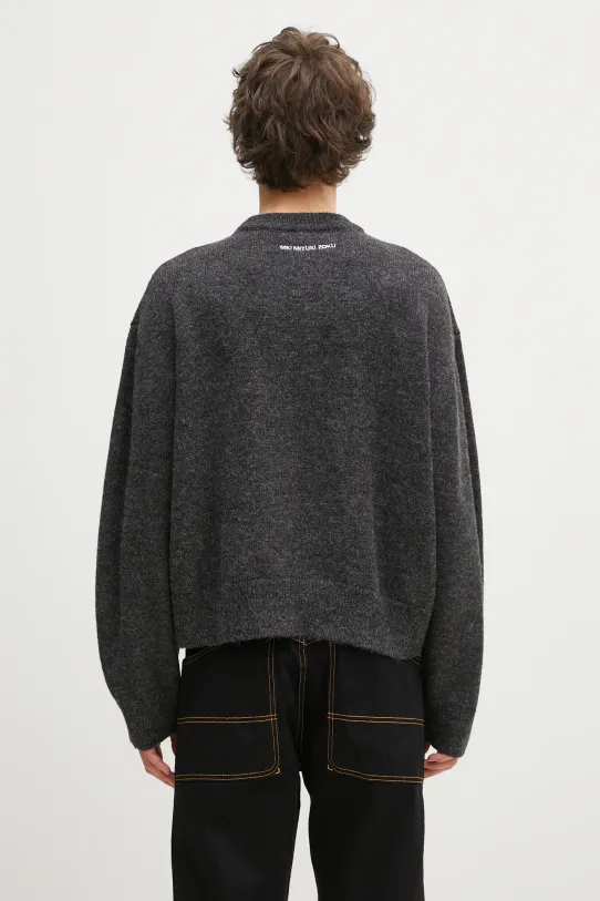 Clothing MKI MIYUKI ZOKU wool blend jumper Mohair Blend Knit Crew MOHAIR.BLEND.KNIT.CR.BL black