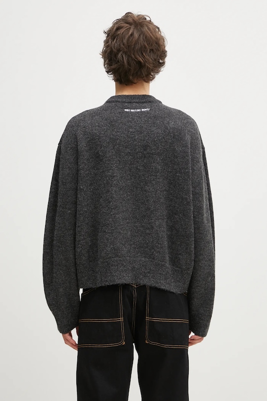 Ρούχα Πουλόβερ με προσθήκη μαλλιού MKI MIYUKI ZOKU Mohair Blend Knit Crew MOHAIR.BLEND.KNIT.CR.BL μαύρο