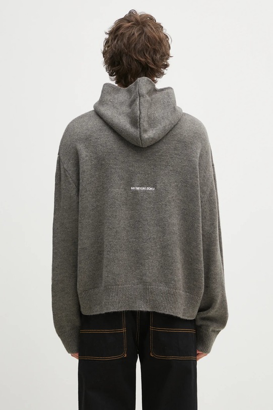 Oblečenie Sveter s prímesou vlny MKI MIYUKI ZOKU Mohair Blend Knit Hoody MOHAIR.BLEND.KNIT.HO.BR sivá