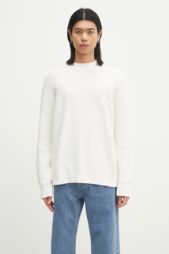Πουλόβερ Napapijri D-Rignano απλό λευκό NP0A4INQN1A1