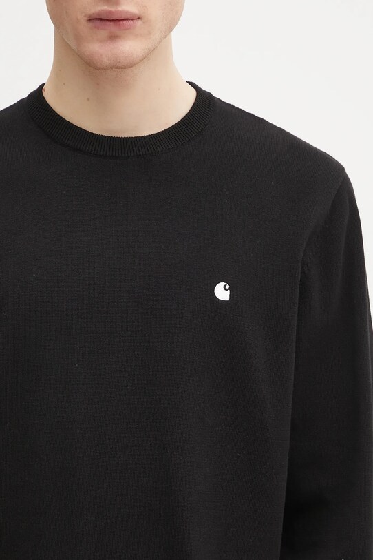 Carhartt WIP sweter bawełniany Madison Sweater czarny I030033.0D2XX