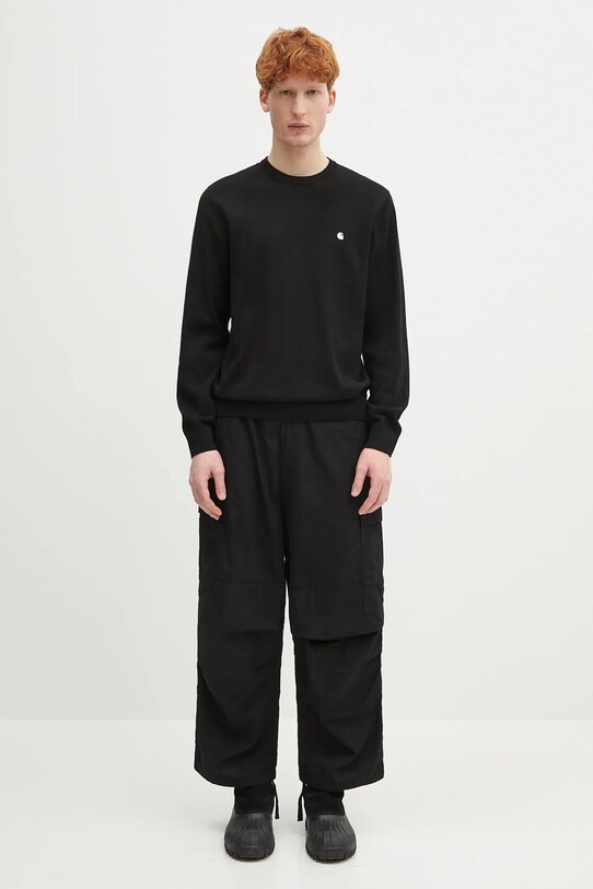 Carhartt WIP sweter bawełniany Madison Sweater I030033.0D2XX czarny