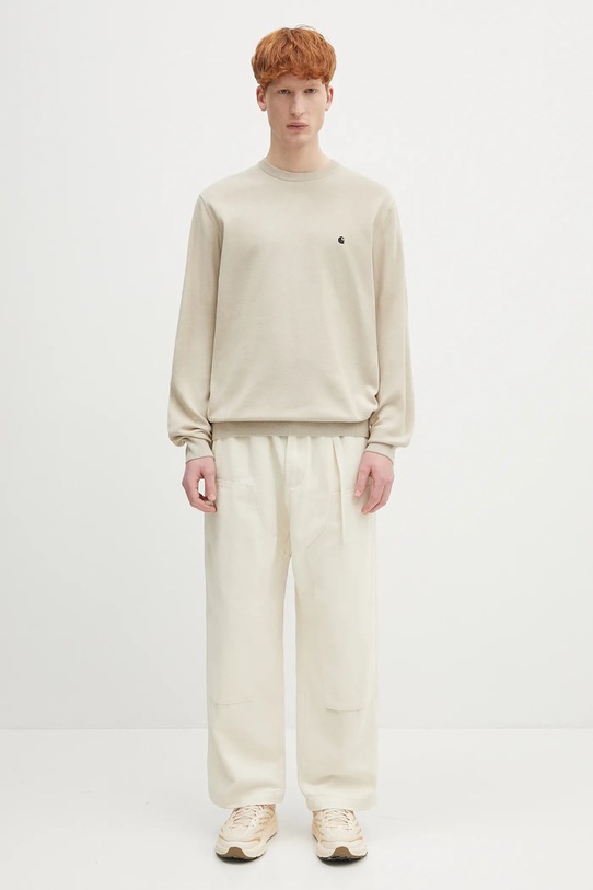 Βαμβακερό πουλόβερ Carhartt WIP Madison Sweater I030033.2NQXX μπεζ