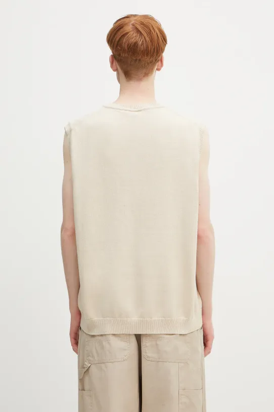 Odzież Carhartt WIP kamizelka bawełniana Madison Vest Sweater I033036.2NQXX beżowy