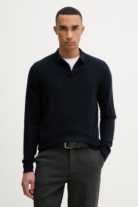 From Future sweter męski kaszmirowy granatowy MPP00015