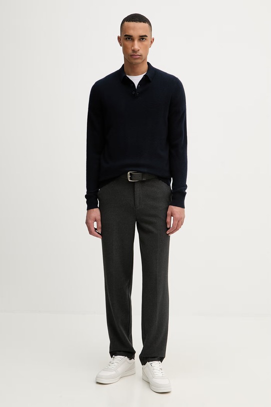 From Future sweter męski kaszmirowy MPP00015 granatowy SS26