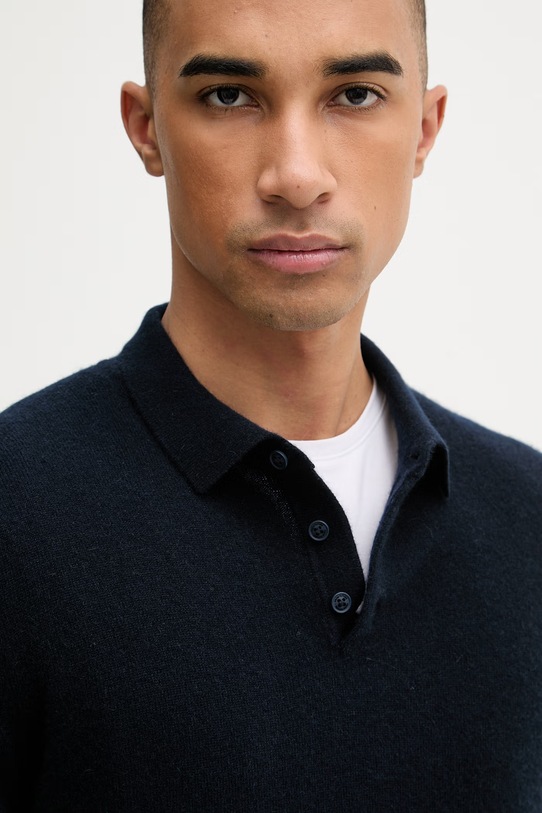 From Future sweter męski kaszmirowy granatowy MPP00015