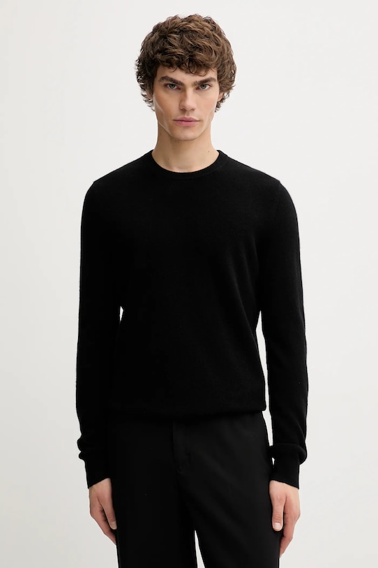 Kašmírový sveter FROM FUTURE vlna čierna MPR00051
