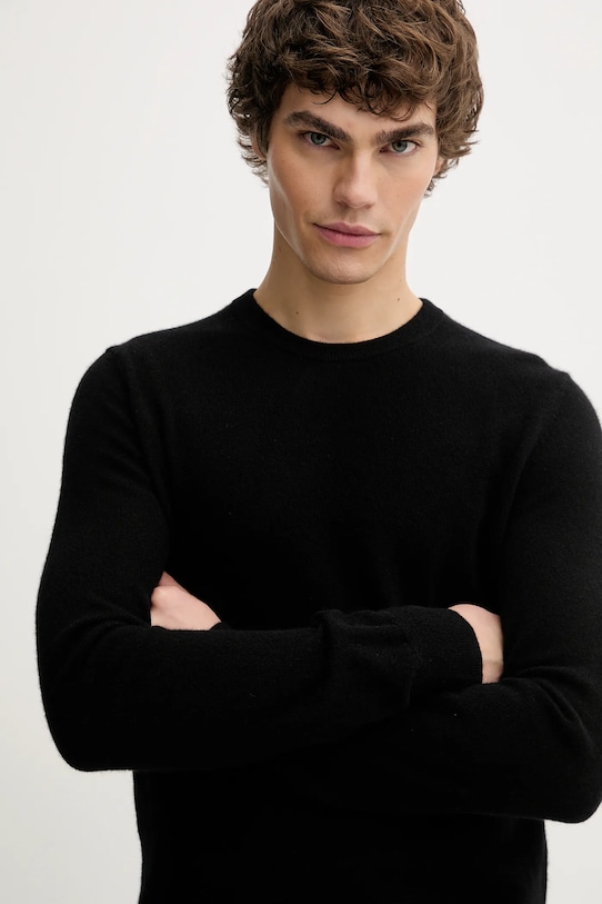 Kašmírový sveter FROM FUTURE čierna MPR00051