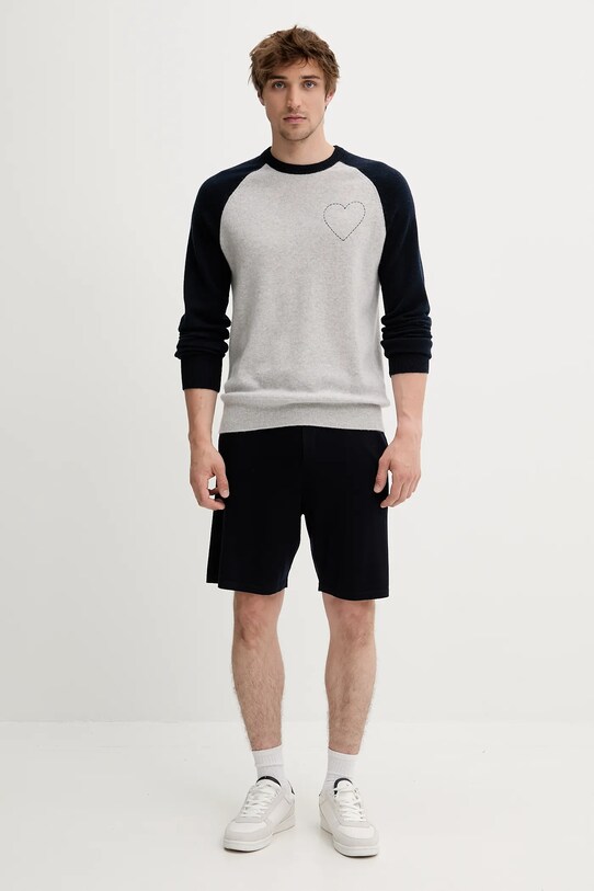 FROM FUTURE sweter kaszmirowy MPR02658 szary SS25