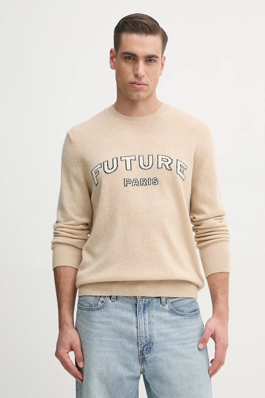 FROM FUTURE pulover de cașmir subtiri bej MPR02730