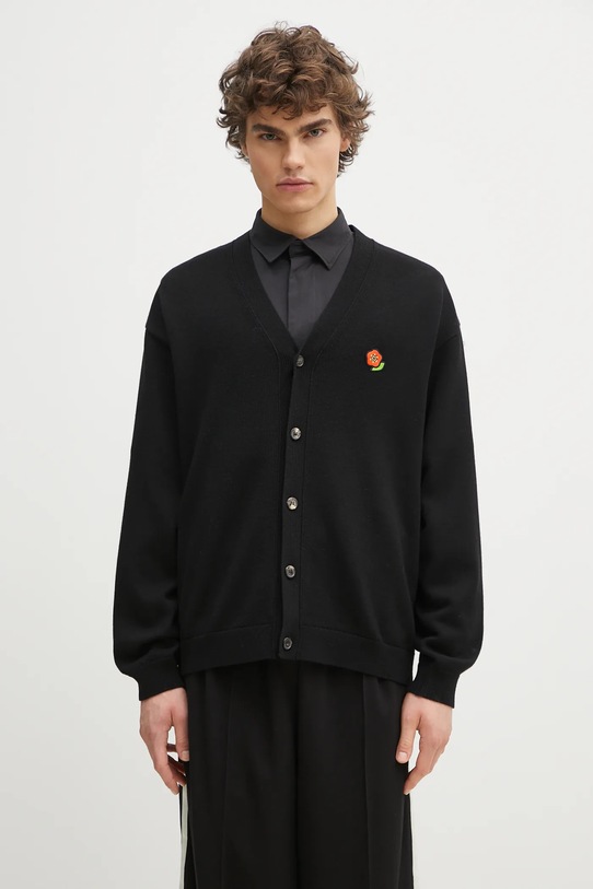 Kenzo kardigan wełniany Pop wełna czarny FF55CA7263LB.99J