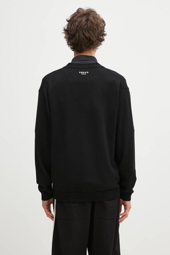 Odzież Kenzo kardigan wełniany Pop FF55CA7263LB.99J czarny