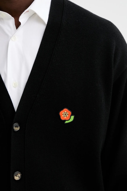 Вовняний кардиган Kenzo Pop FF55CA7263LB.99J чорний