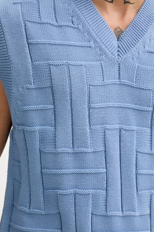 Бавовняна жилетка Kenzo Weave FF55PU7073CB.64 блакитний